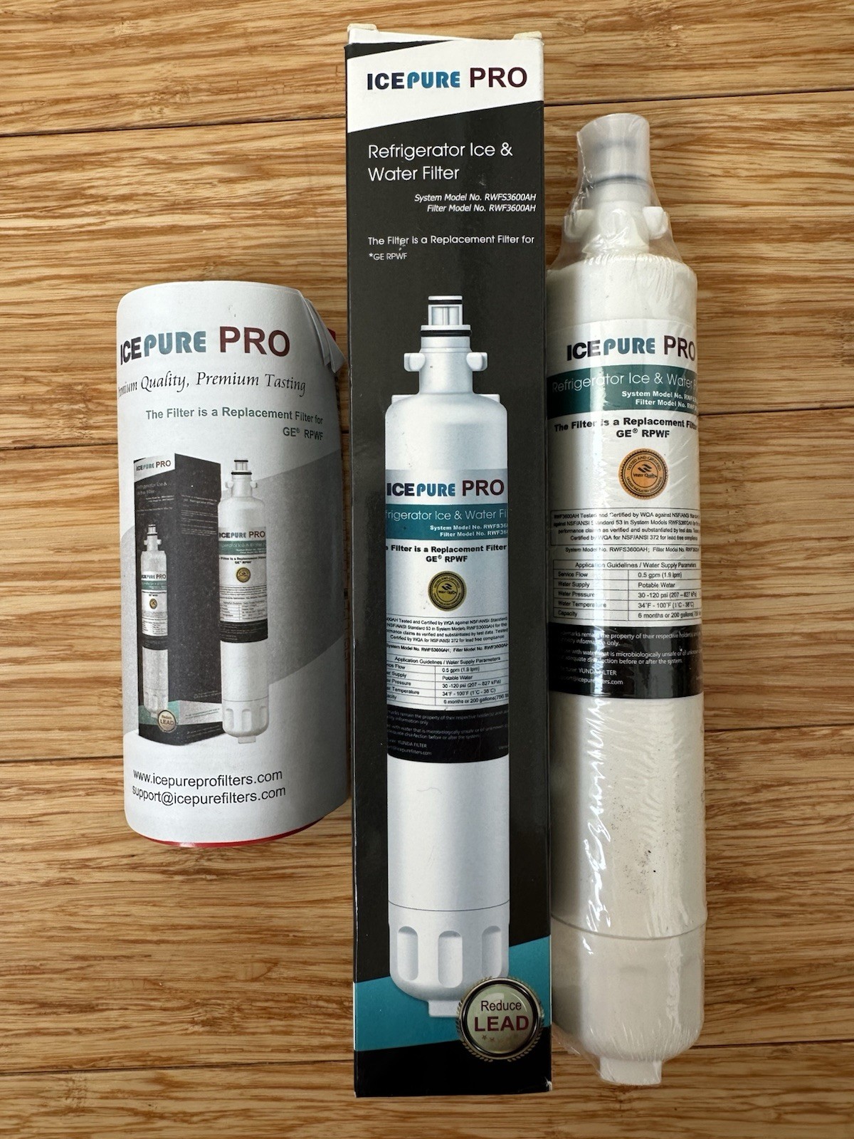 ICEPURE Pro Refrigerator Water Filter Replacement for GE RPWF (NOT RPWFE) NEW gallery