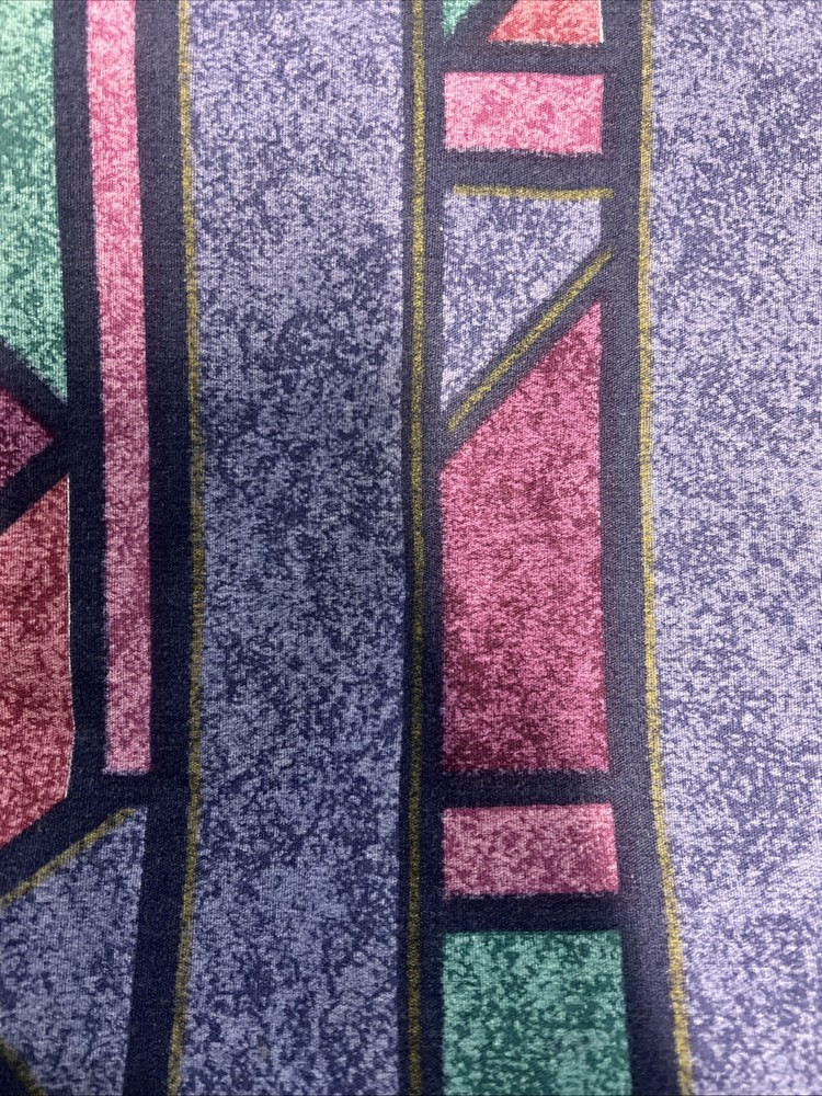 Dan River ︱Twin Flat︱Sheet︱90's ︱Purple︱Violet︱Teal︱Geometric ︱Vintage
