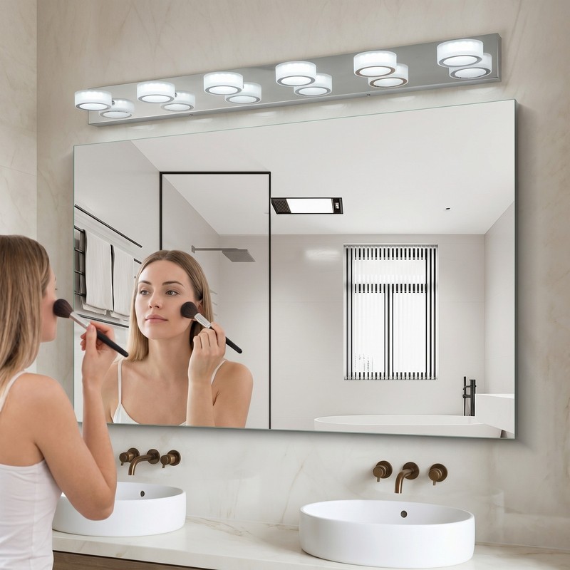 45'' Chrome Vanity Light 6 Lights LED Bathroom Over Mirror Wall Sconce Fixture gallery