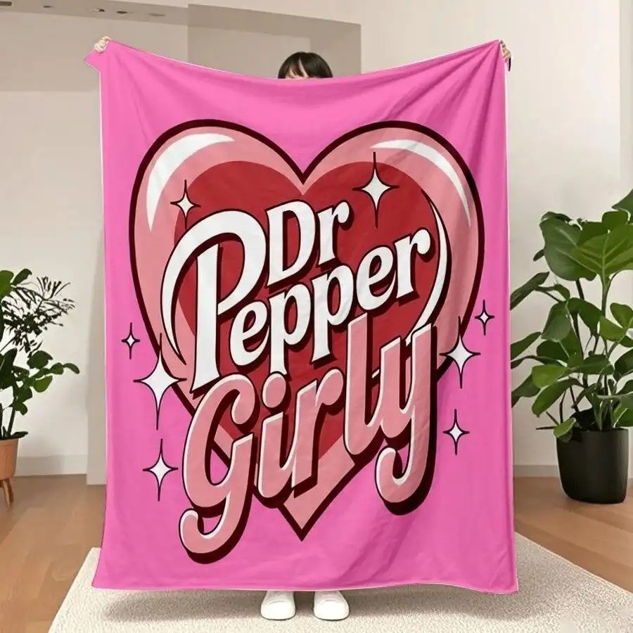 Dr. Pepper Soft Flannel Throw Blanket - Cozy Warm for Couch Bed Office Travel gallery