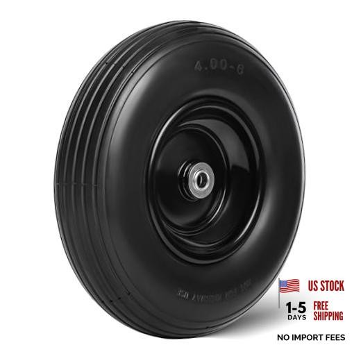 13 Inch 1 PC Solid Flat Free Replacement Tires and Wheels Flat Free -1Pack gallery