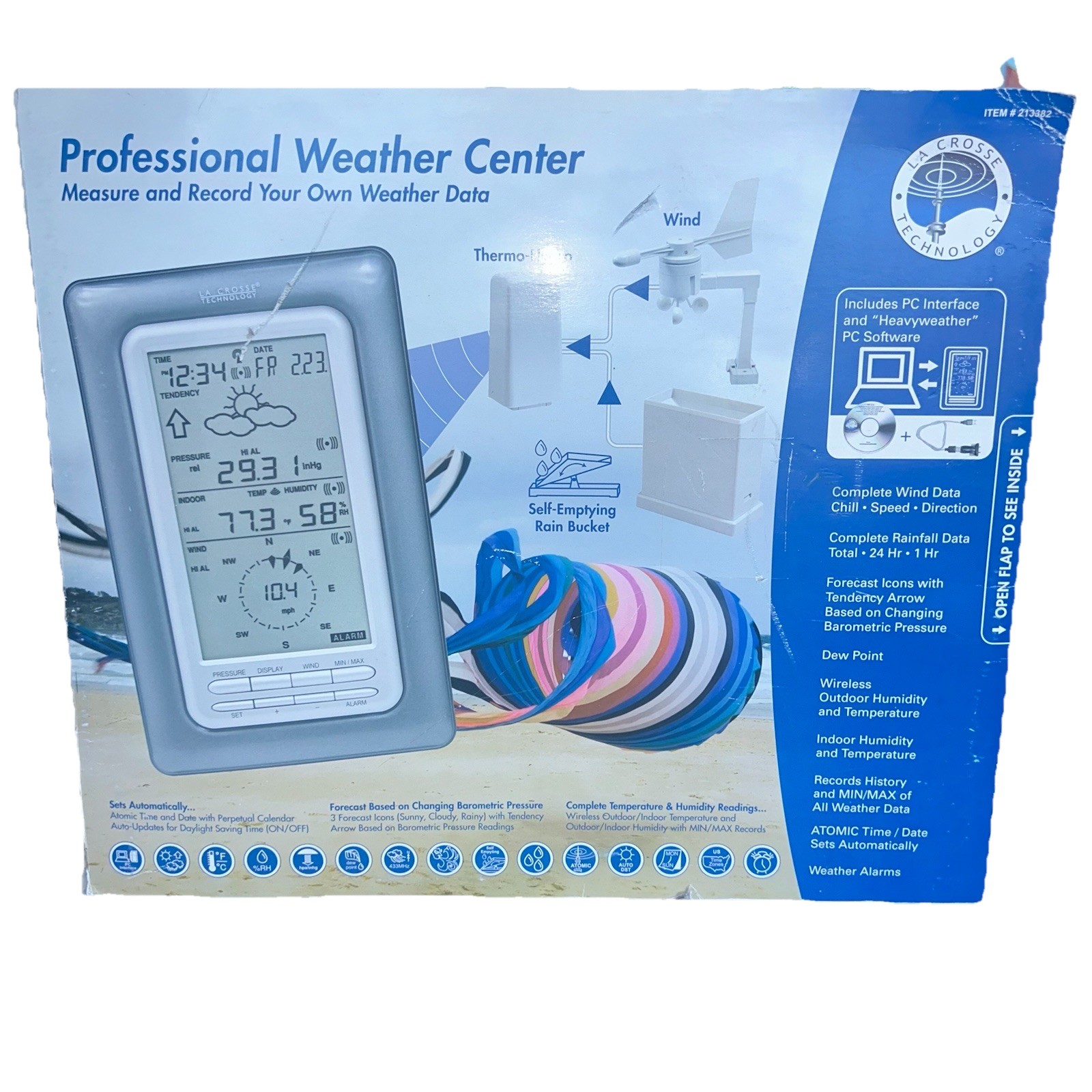 NOB LaCrosse WS-2316 Professional Remote Weather Station Center Wind Rain Wired gallery