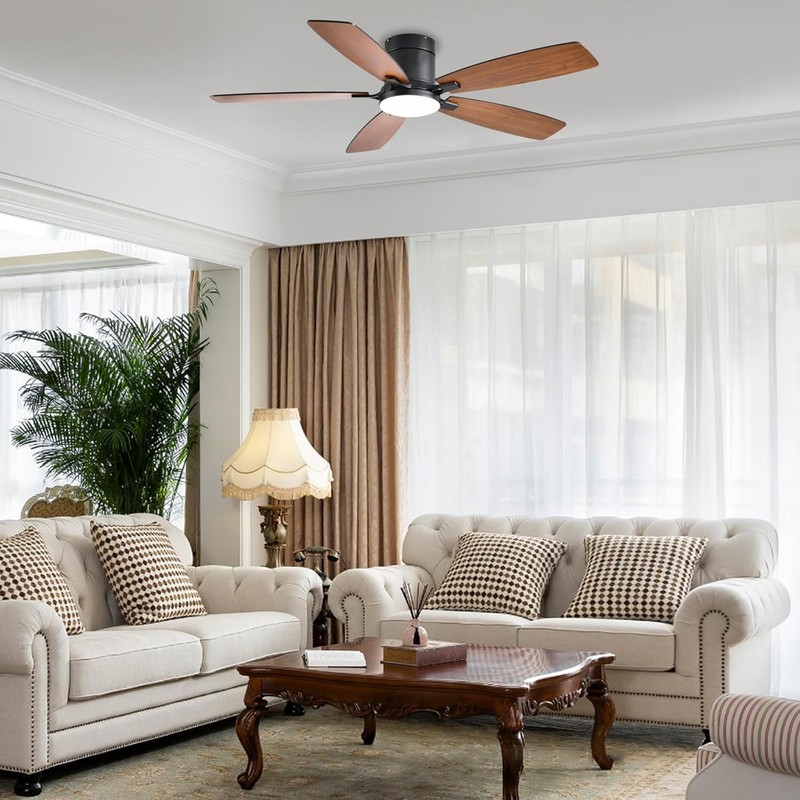 Ceiling Fans with Lights, 52 inch Low Profile Light, Remote Control, Flush Mount gallery