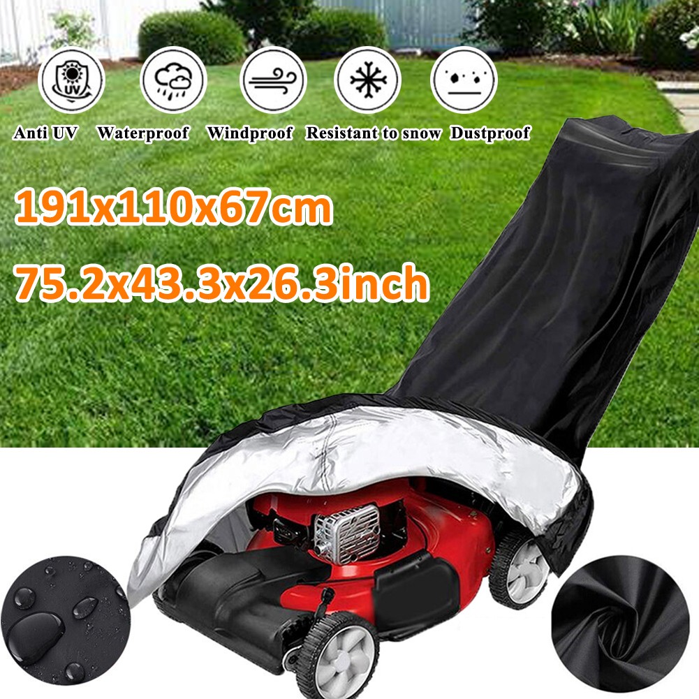 Waterproof Heavy Duty Lawn Mower Cover UV Protector Push Mower Cover Universal gallery