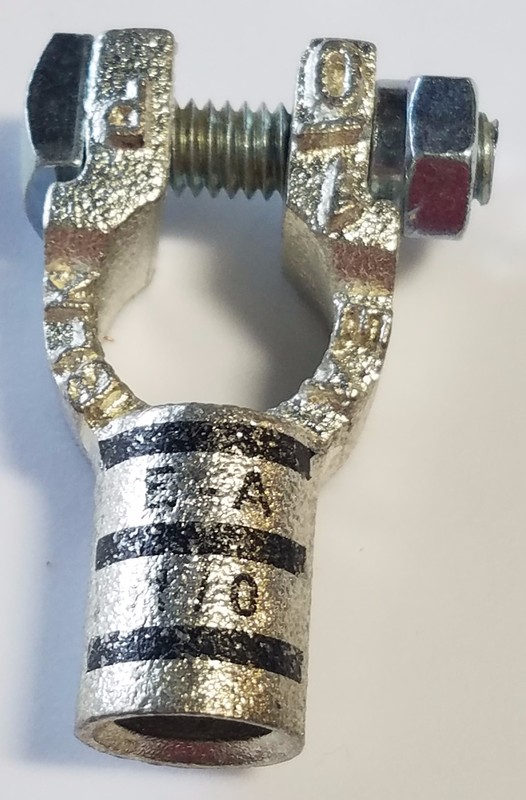 Battery Cable Ends Copper Top Post Terminal Connectors 4 GAUGE THUR 4/0 W/ BOOTS gallery
