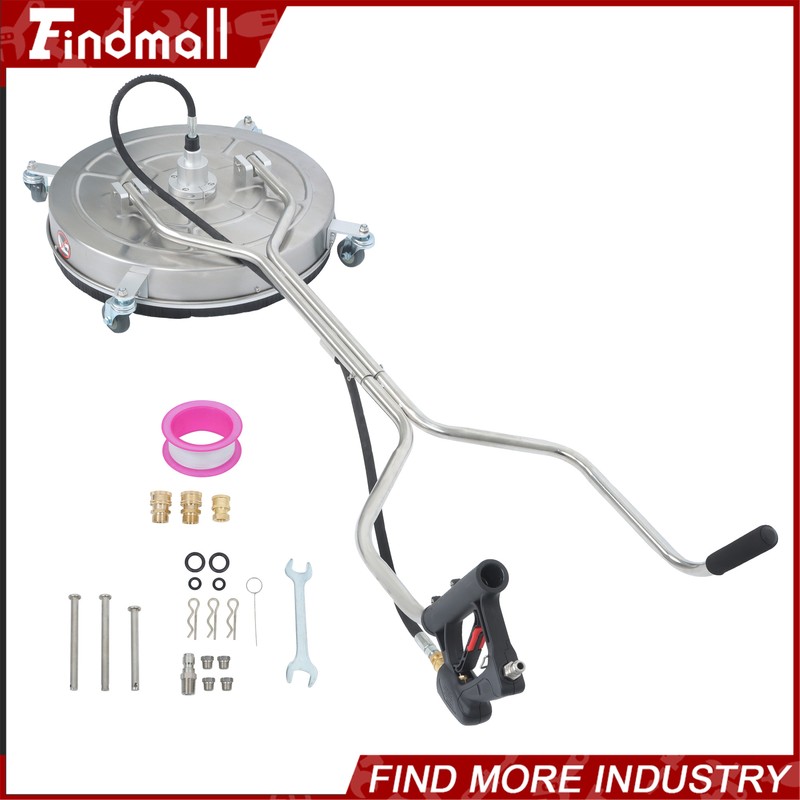 Findmall 24" Pressure Washer Surface Cleaner w/ Handles & Wheels Quick Connect gallery