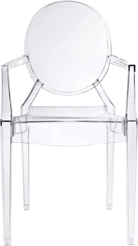Modway Casper Modern Acrylic Stacking Kitchen and Dining Room Arm Chair Clear gallery
