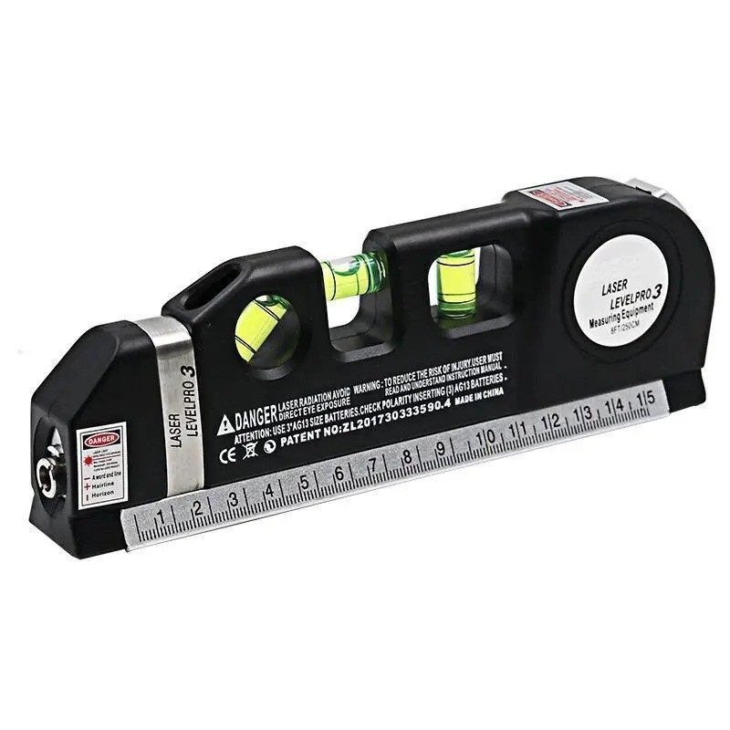 Multipurpose Laser Level Vertical Horizon Measuring Tape Aligner Metric Rulers gallery