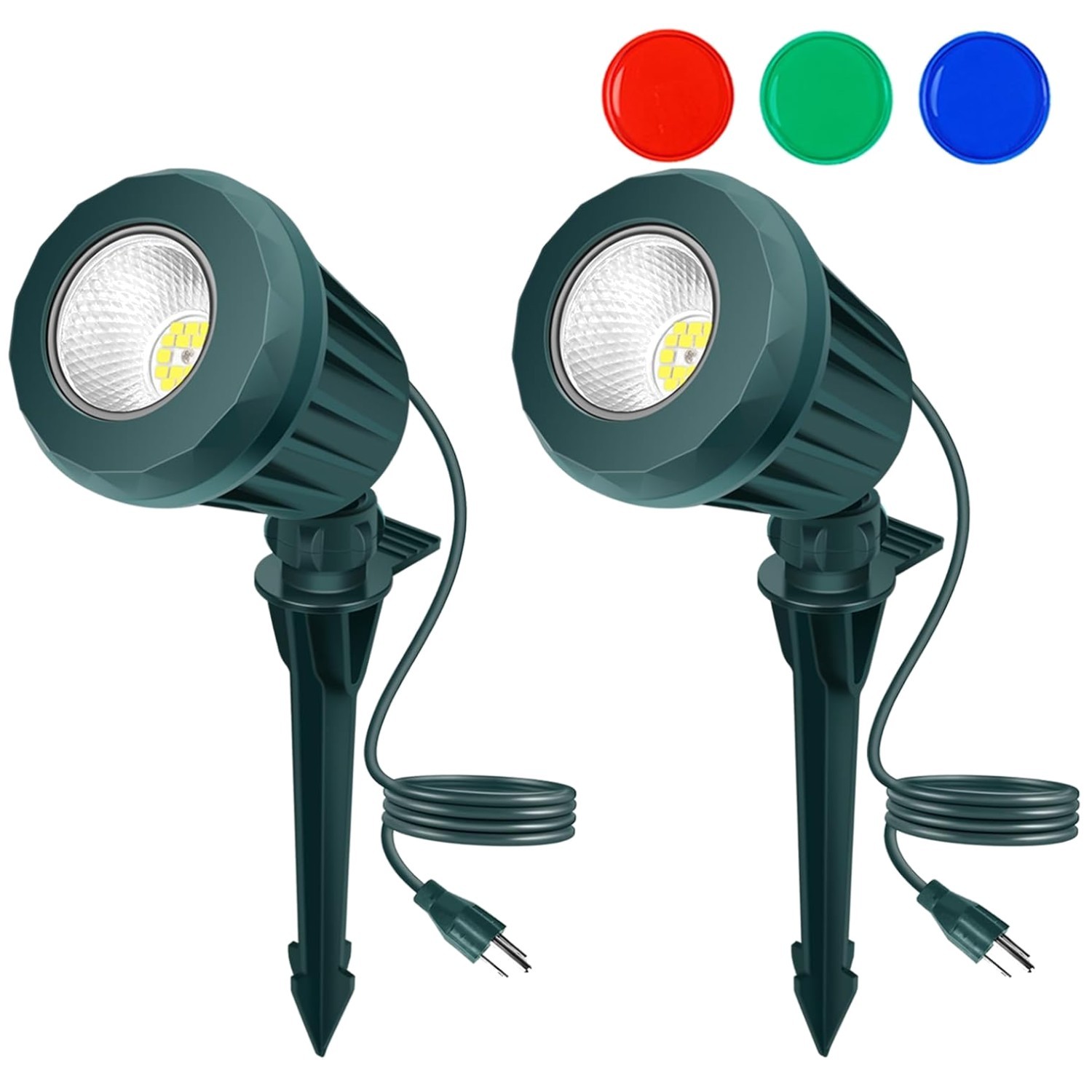 RGB Outdoor Spotlights 1000lm 2-Pack Green gallery