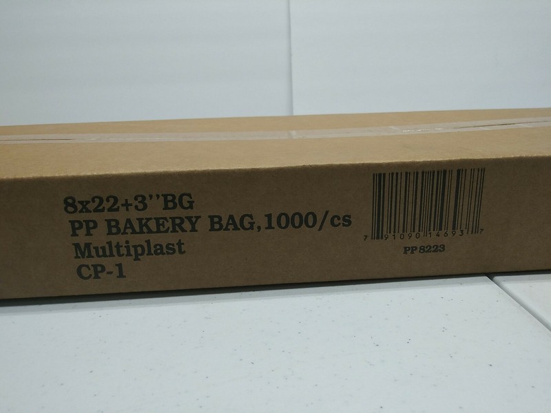 (1000) Polypropylene Clear Bakery Bag, Plastic Bread Food Bag 8" x 22" 12" x 16" gallery