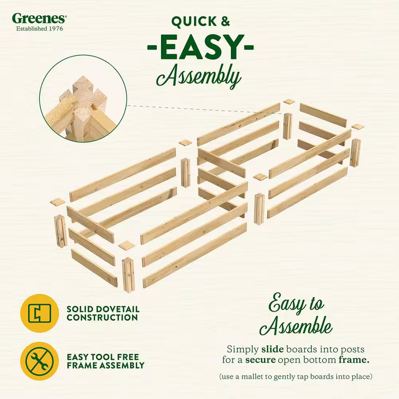 Premium Sanded Natural Cedar Wooden Rectangle Raised Garden Bed 3/4 In. Thick Bo gallery