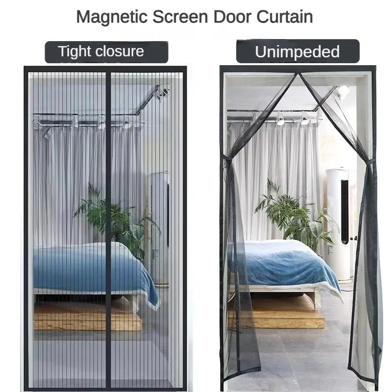 Magnetic Screen Door Mesh Curtain Durable Heavy Duty Mosquito Net Bug Hands Free gallery