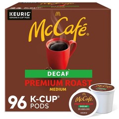 McCafe Premium Roast Decaf Coffee, Single Serve Keurig K-Cup Pods, 96 Count
