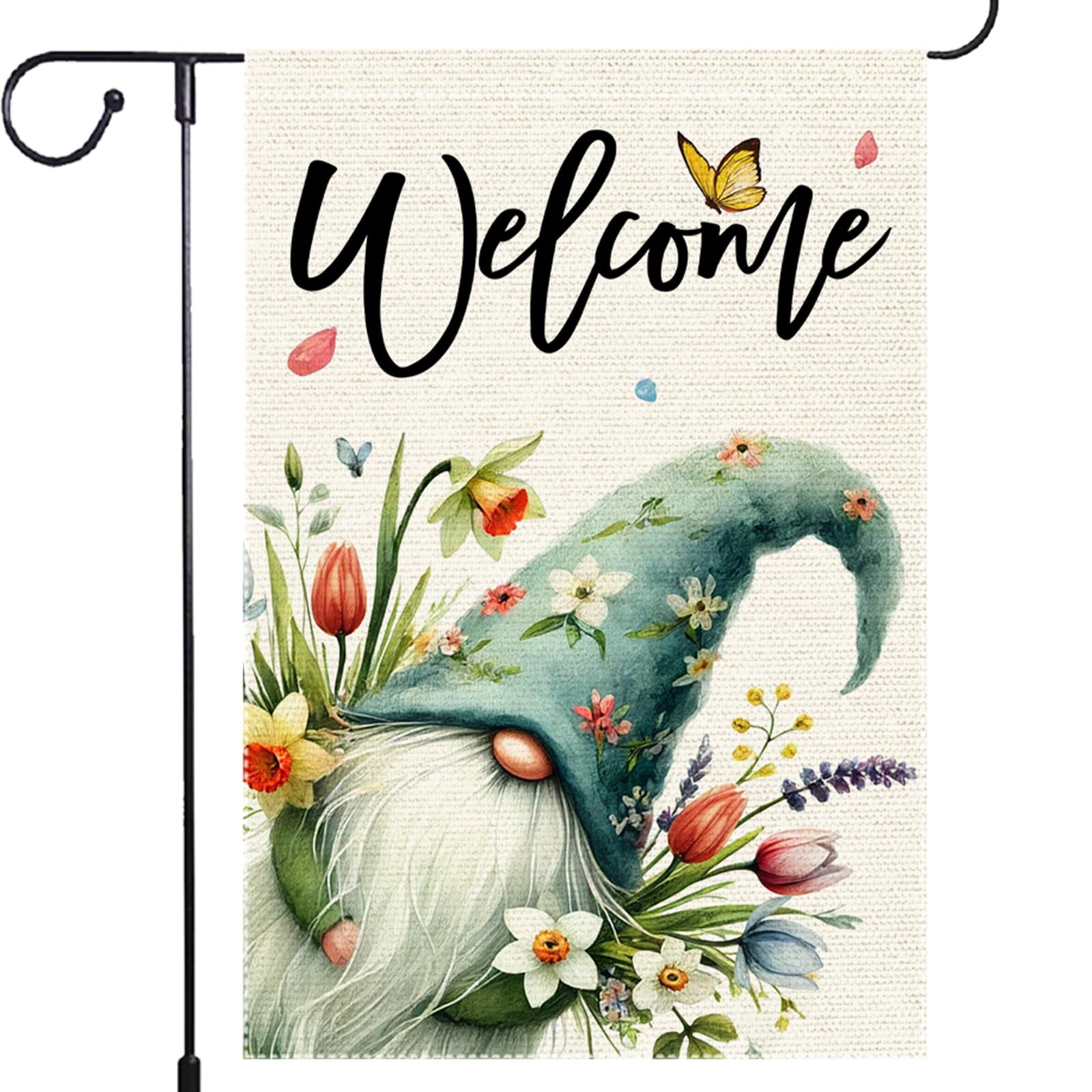 Welcome Spring Summer Tulip Garden Flag Flowers 12x18 inches, RMQ-243 gallery