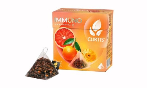 Curtis Black Tea IMMUNO with GRAPEFRUIT 15 Tea Bags Made in Russia gallery