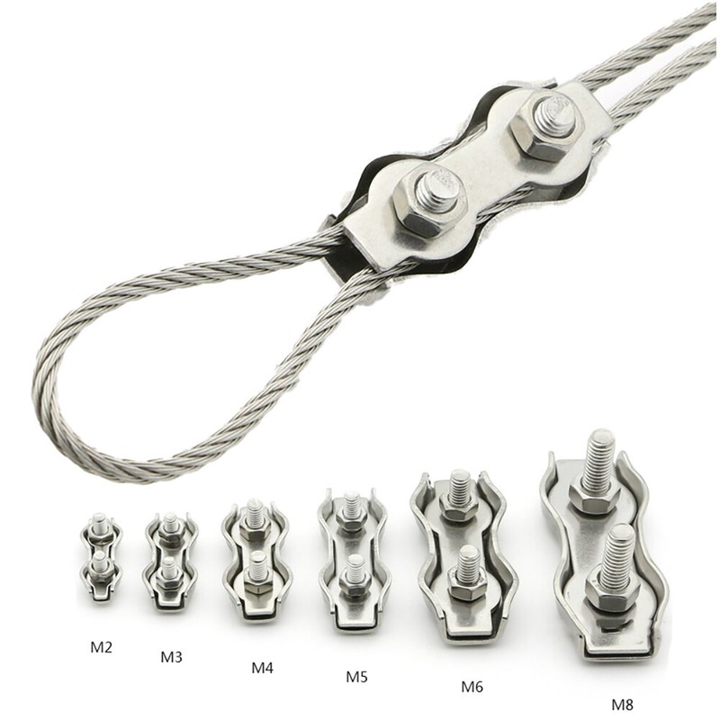 Wire Rope Clamp Thimble Simplex Duplex M2 M3 M4 M5 M6-M10 304 Stainless Steel gallery