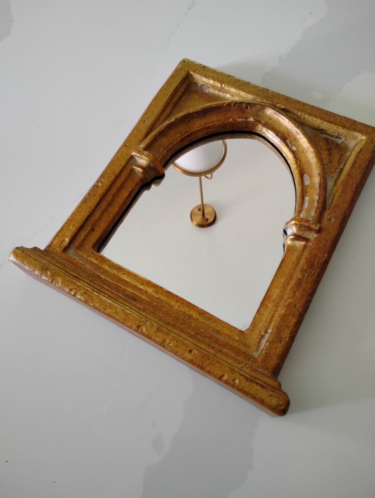 Kulicke Collection Gold Gothic Arch Mirror Small Rectangular 11x10 Accent gallery