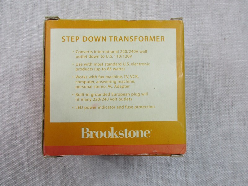 Brookstone Step Down 85W Step Down Transformer Input 220/240V Output 110/120V gallery