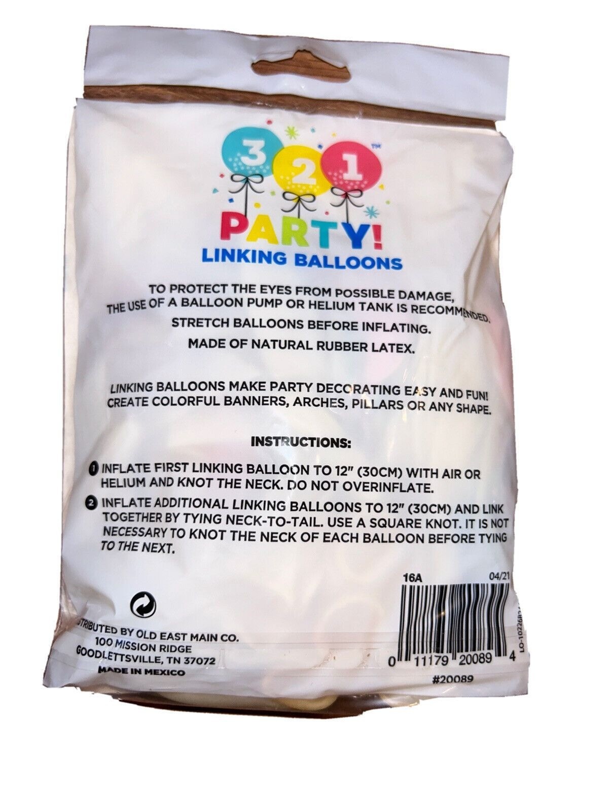 321 Party! Rainbow Confetti Linking Balloon Garland Kit 4 Packs 60 Ballons Total gallery