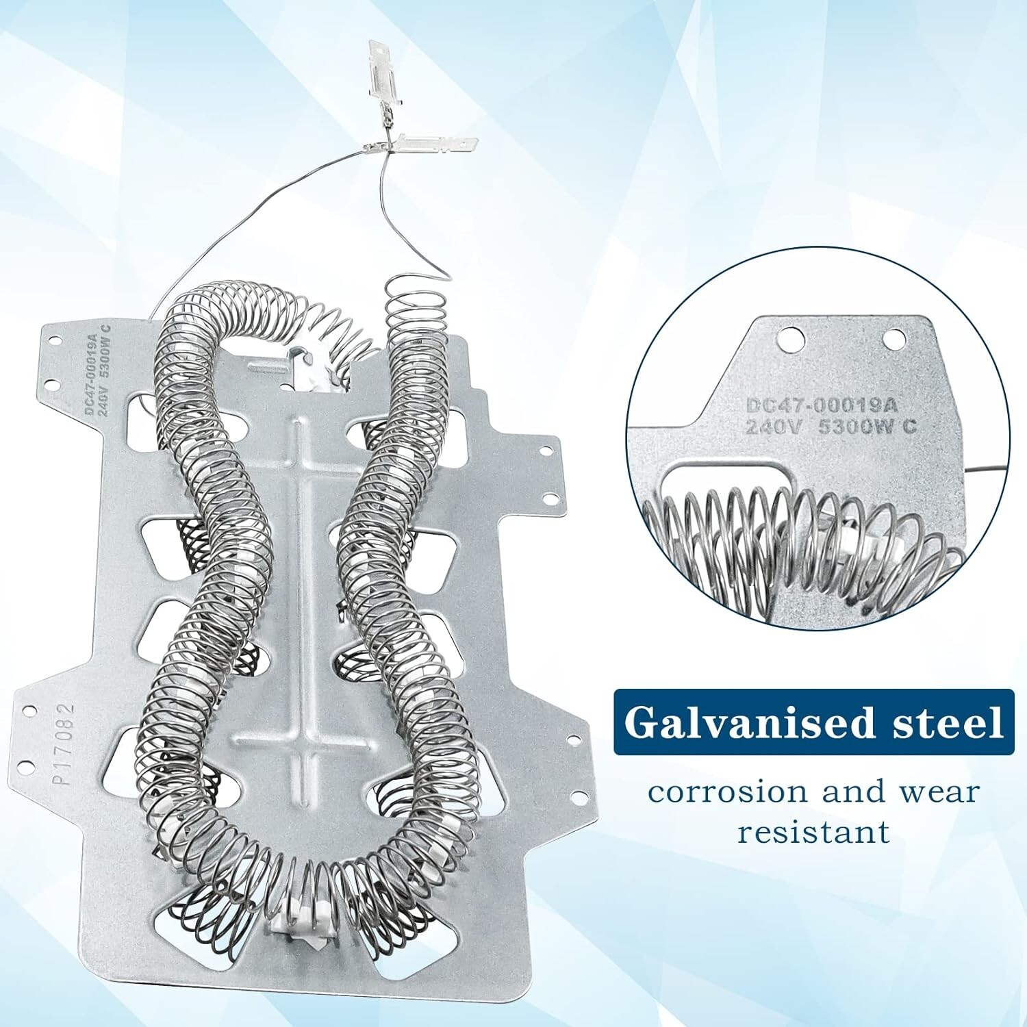 2 Pack DC47-00019A Dryer Heating Element for SAMSUNG DV45H7000EW/A2 DV40J3000EW gallery