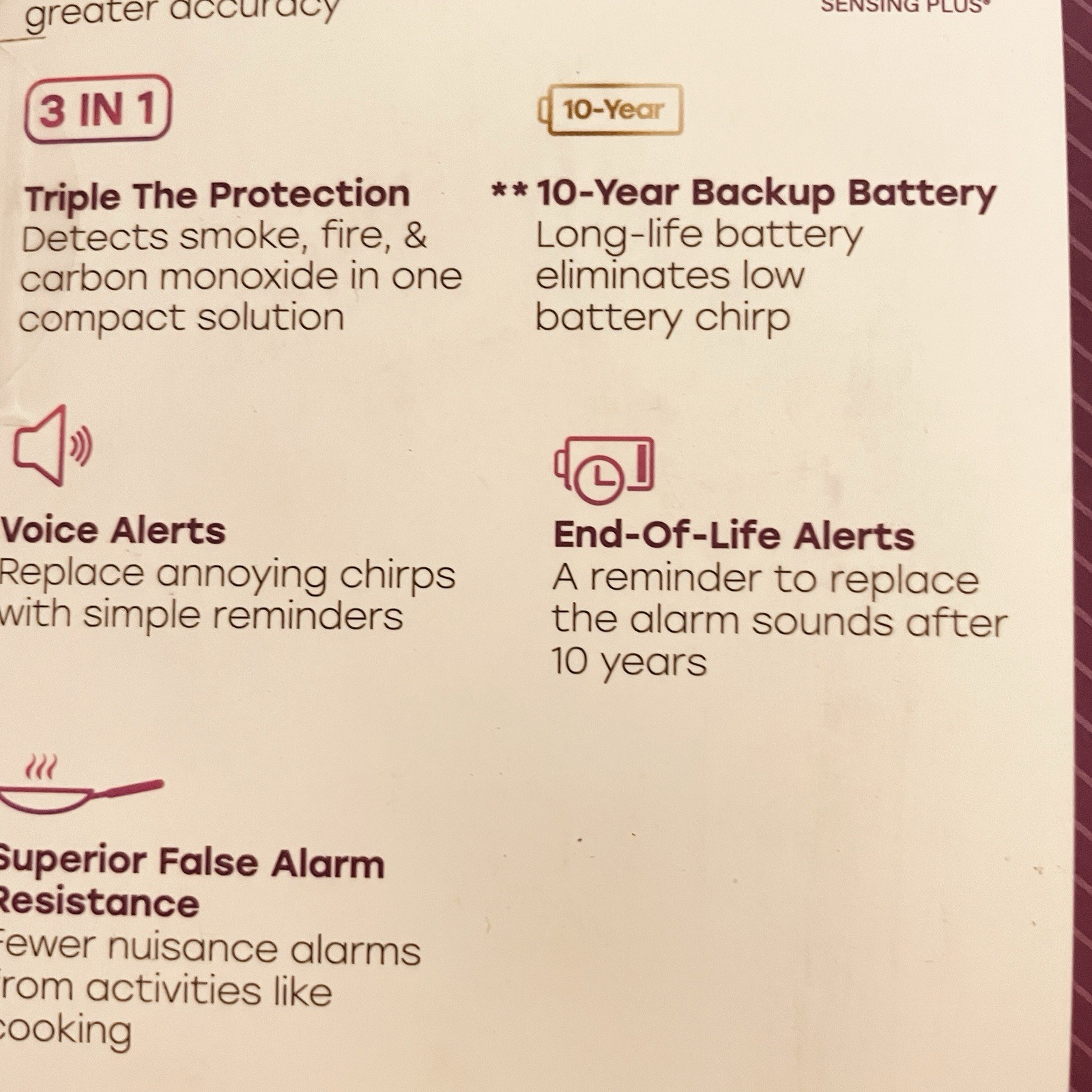 2PC Universal Security 10-Year Battery Comb. Smoke Fire Carbon Monoxide Detector gallery
