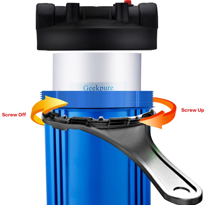 Geekpure 4 Pack PP Sediment Replacement Water Filter 4.5" x 10" - 5 Mic gallery