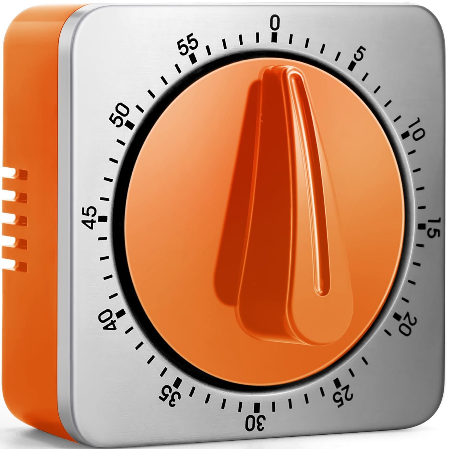 Mechanical Kitchen Timer Stainless Steel Loud Alarm Magnetic Back No Batteries gallery