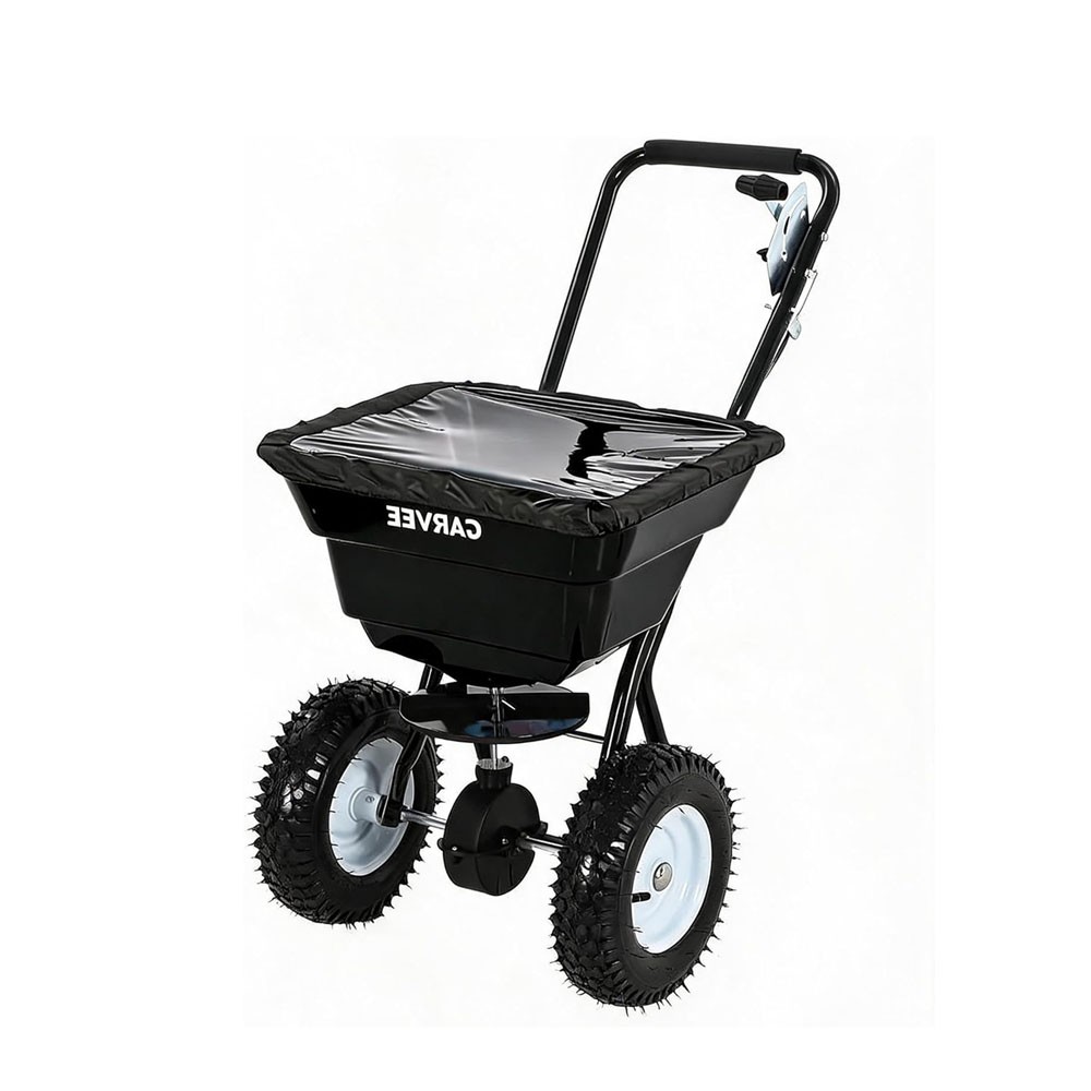 80LBS Push Broadcast Spreader, 12FT Width 13'' Wheels Adjustable Flow for Garden