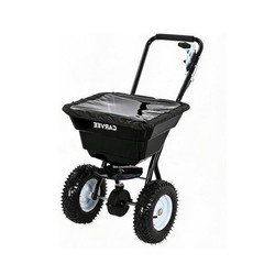 80LBS Push Broadcast Spreader, 12FT Width 13” Wheels Adjustable Flow for Garden