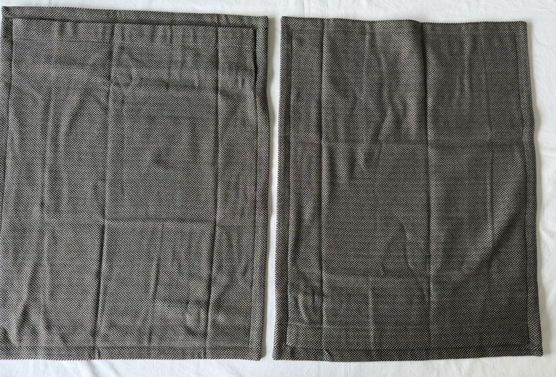 Ralph Lauren Pair Wool Blend Herringbone Pillow Shams 22x28 Brown Beige Designer gallery