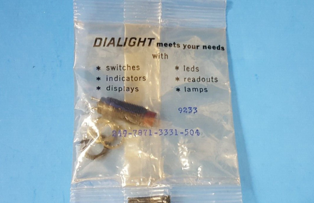 1 PC- LED Panel Mount Indicator, 249-7871-3331-504, DIALIGHT, RED, 14VDC, 20mA