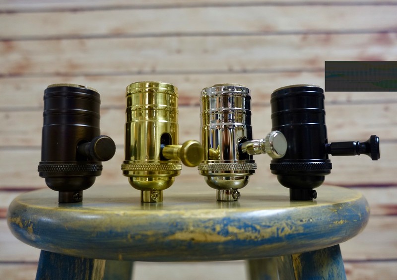 Solid Brass Dimmable Light Socket, Vintage Industrial Lamps, Full Range Dimmer gallery