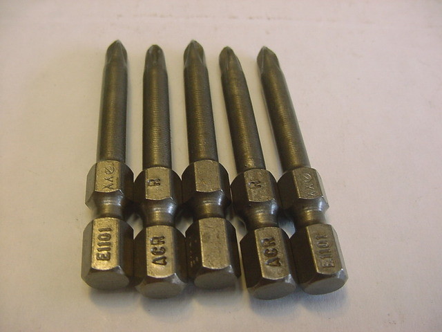 5x Zephyr ACR Phillips Power Insert Bit 1, 3/16",1 15/16" E1101XXR USA Made gallery