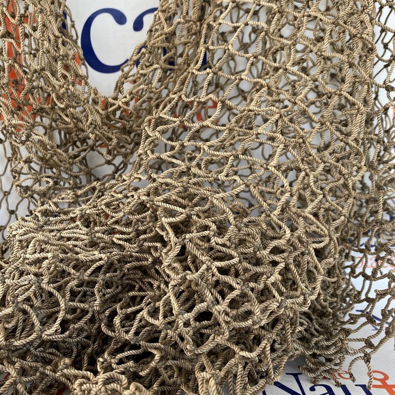 Authentic Fish Netting, 15 ft x 15 ft HEAVY Knotted, Vintage Used Fishing Net gallery