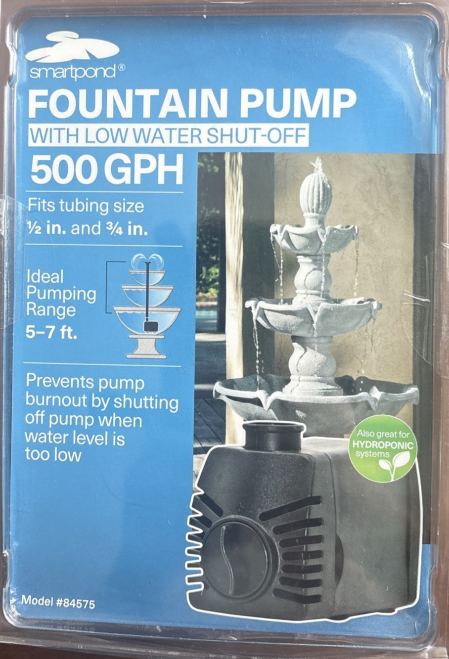 Smartpond - 500 GPH Submersible Corded Electric Pond Pump w/Low Water Shutoff gallery