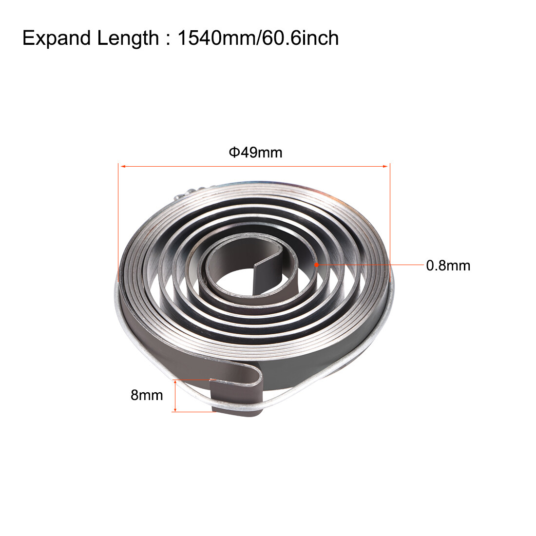 Drill Press Spring Quill Feed Return Coil Spring Assembly 1540mm 49x8x0.8mm gallery