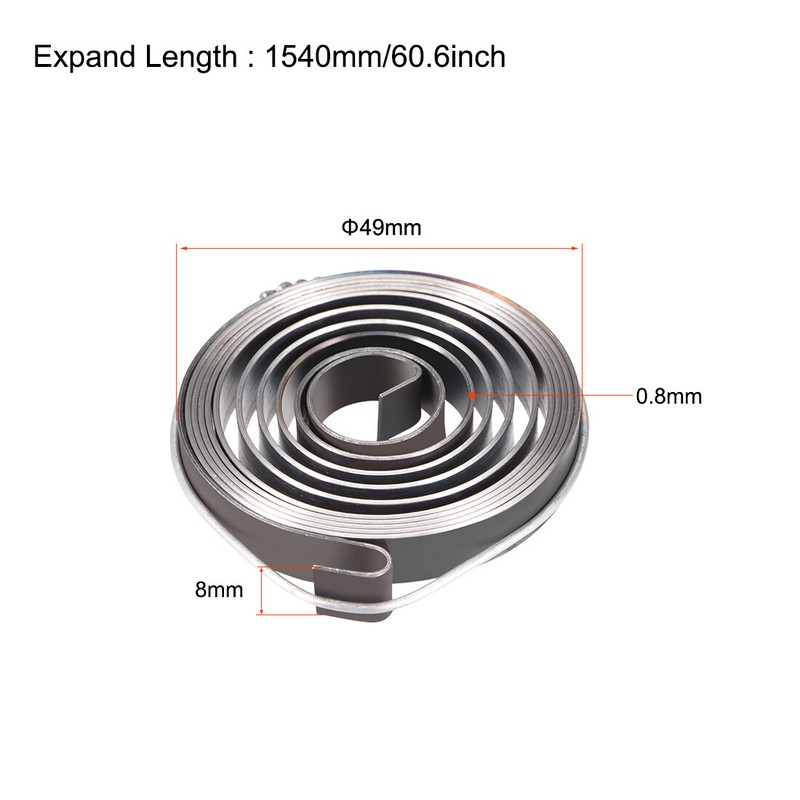 Drill Press Spring Quill Feed Return Coil Spring Assembly 1540mm 49x8x0.8mm gallery