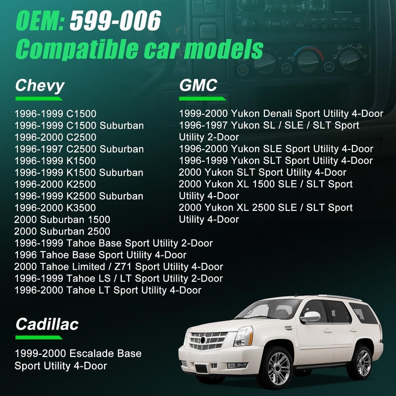 Climate Control Module for Chevrolet GMC C1500 C2500 C3500 K1500 K2500 K3500 ... gallery
