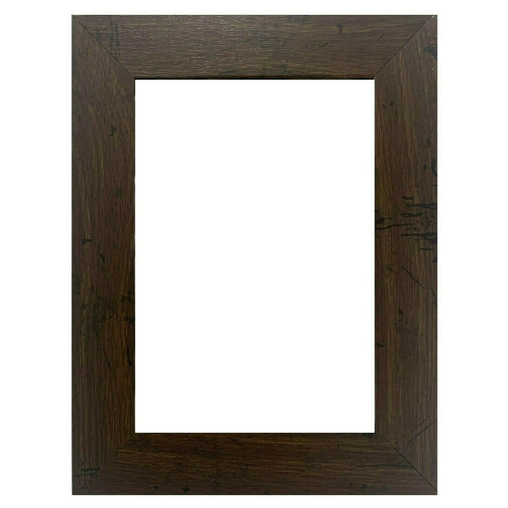 US Art Frames 1" Flat Distressed Mahogany MDF Picture Poster Frame, Custom-B