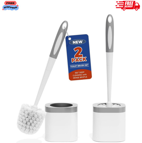 Toilet Brush Set 2 Pack Bathroom Cleaning Supplies Toilet Bowl Brush Holders gallery