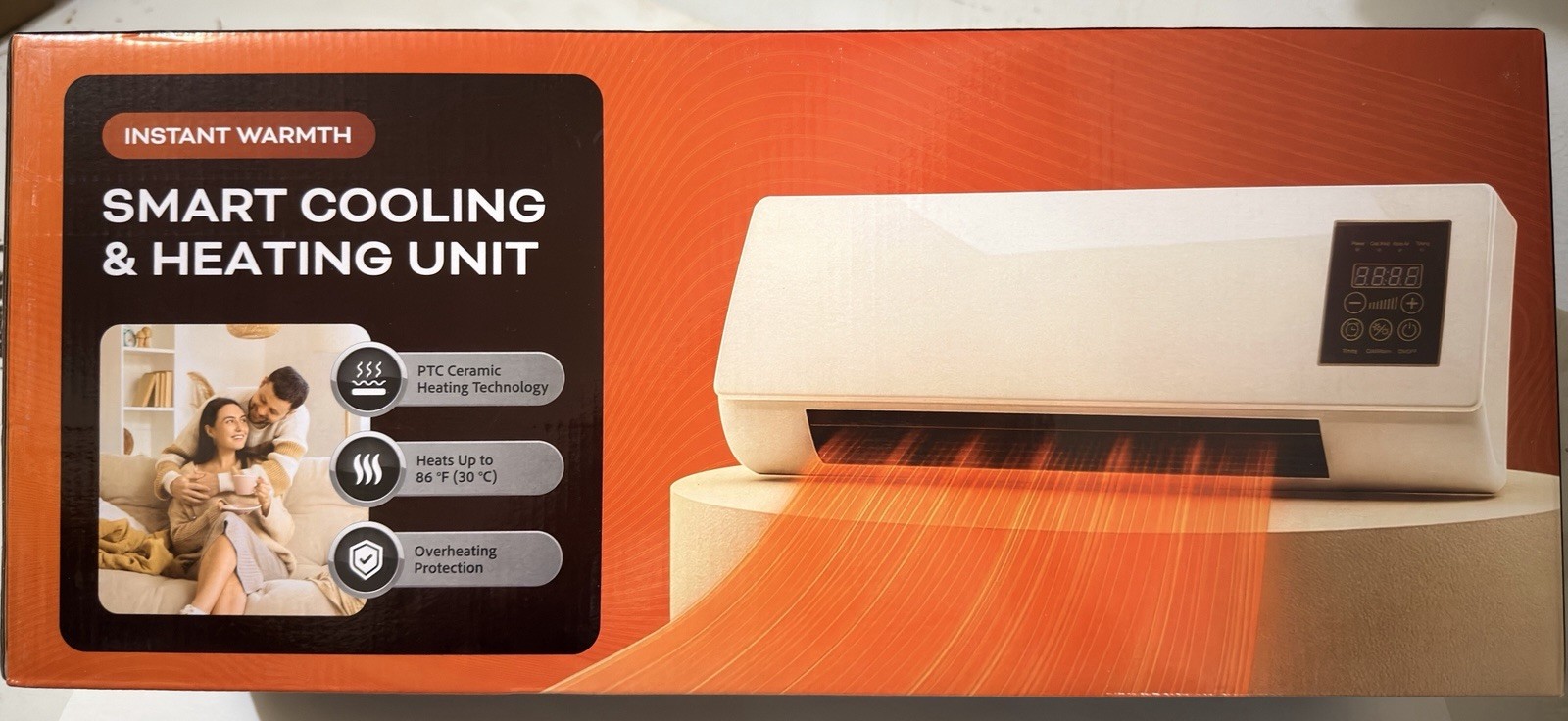22" Wall Mounted Space Heater - Smart PTC Ceramic Heating & Fan Unit w/ Remote gallery