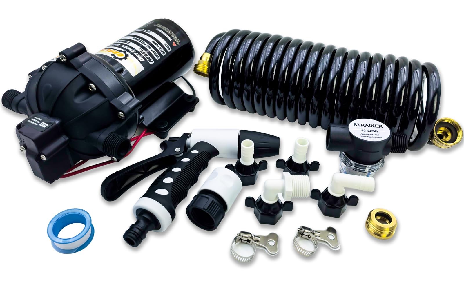 80PSI 7.5 GPM Marine Washdown Pump Kit 12V SelfPriming Water Pump with Press... gallery