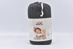 LDC Lux Decor Collection 4pc Queen Black Solid Sheet Set