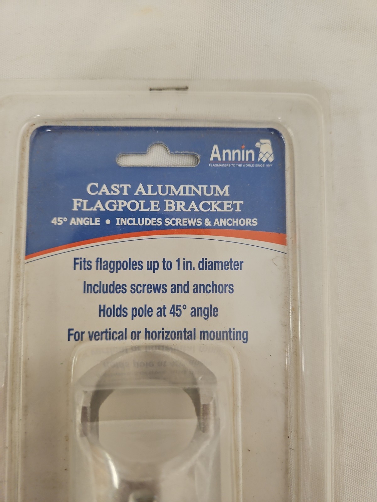 ANNIN Flag Pole Bracket. Cast Aluminum Vertical Or Horizontal NEW IN BOX gallery
