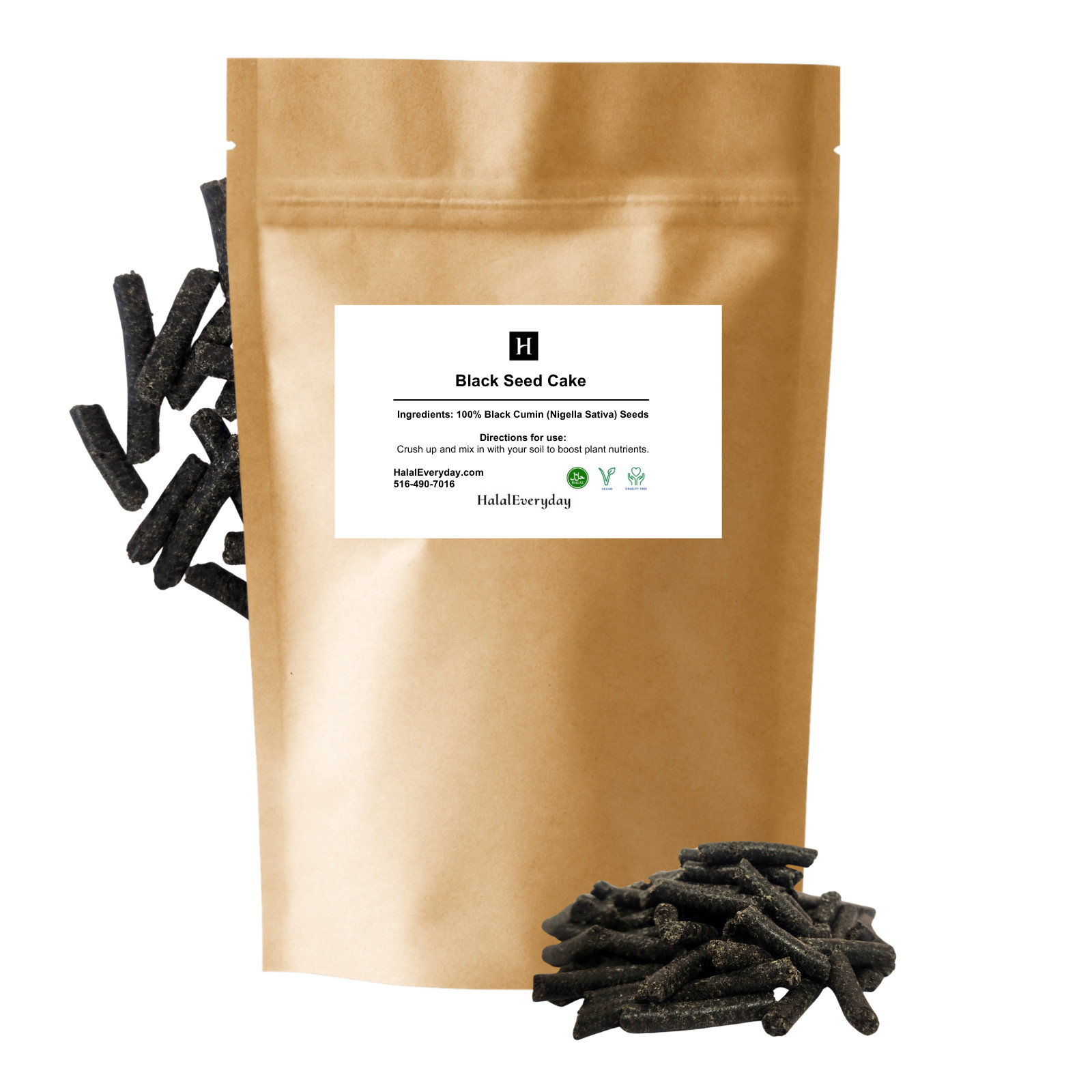 Black Seed Cake Pellets | 5 lb. Bag | Garden Soil Fertilizer gallery