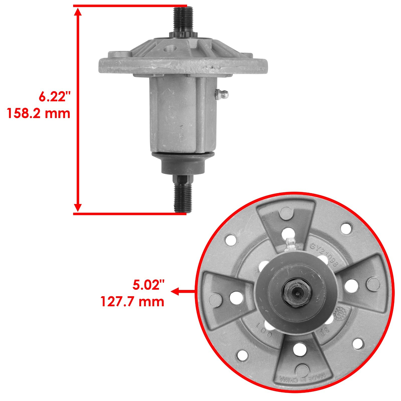 Caltric Deck Spindle & Blade For John Deere E180 S180 LA150 LA175 54" gallery