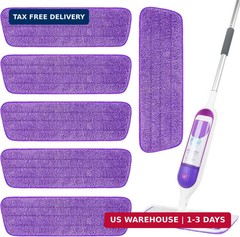 6 Pack Reusable Microfiber Mop Pads for Swiffer PowerMop, 13-16 Inch Spray Mop R