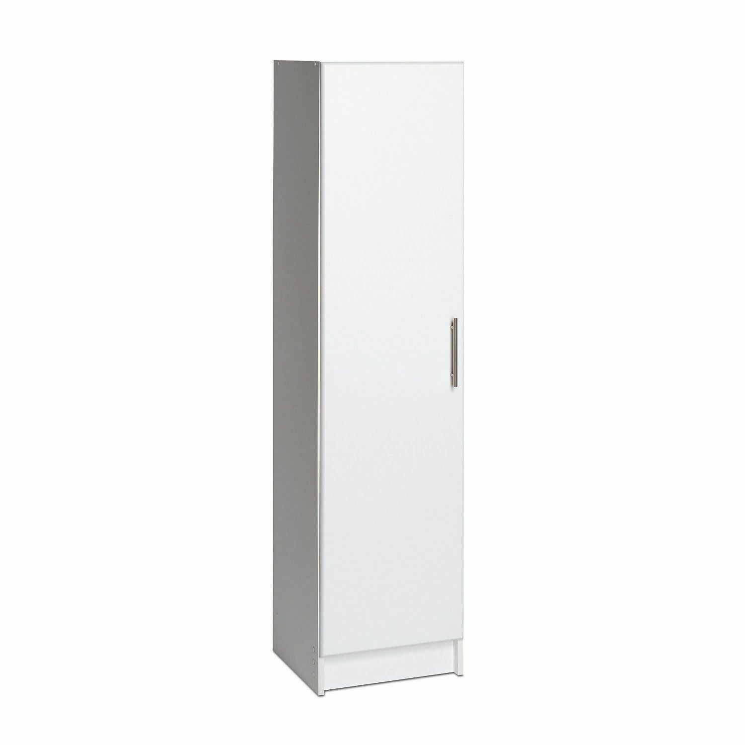White Wooden Utility Pantry Storage Cabinet Door Laundry Broom Closet Organizer gallery