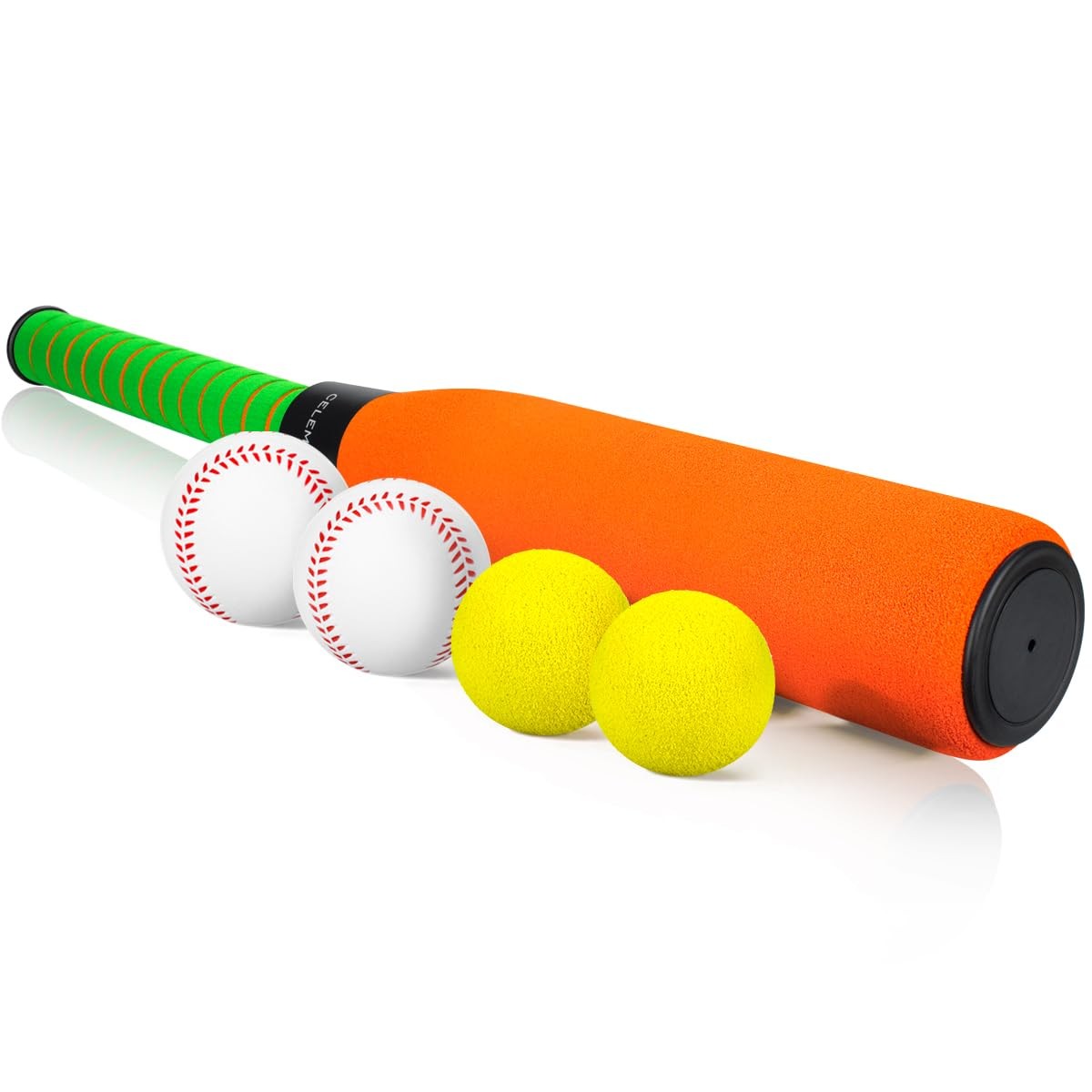 CeleMoon 22 Inch Foam Baseball Bat with 6 Soft 22 inches, 0.5 pounds, Orange gallery