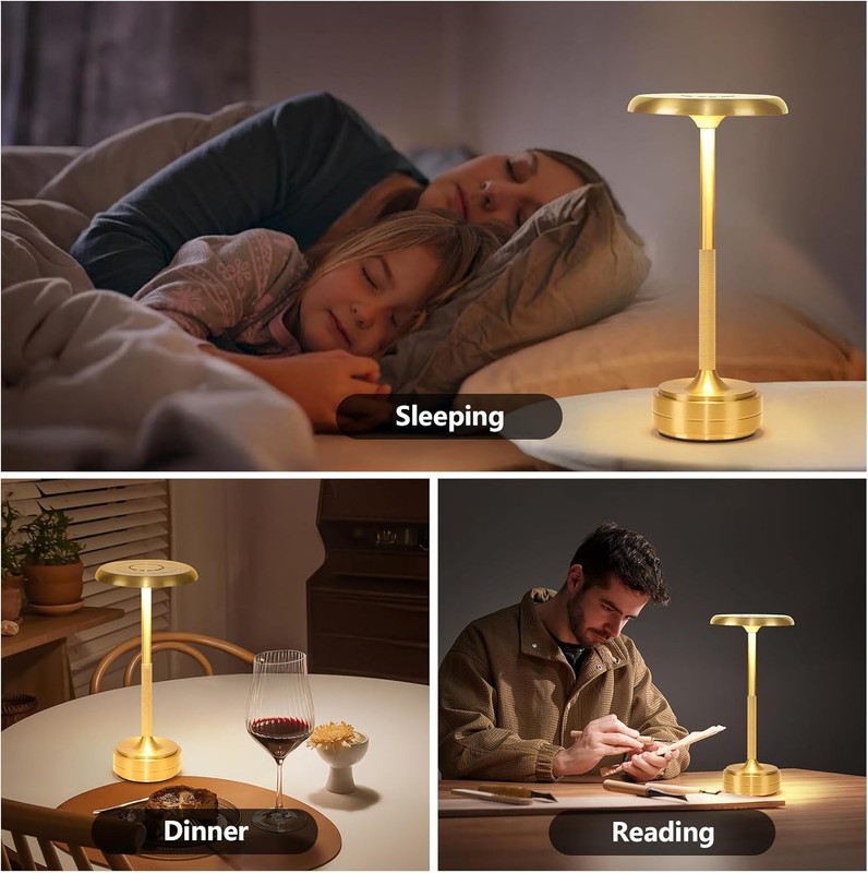 Cordless LED Touch Sensor Table Lamp Rechargeable Dimmable Bar Desk Night Light gallery